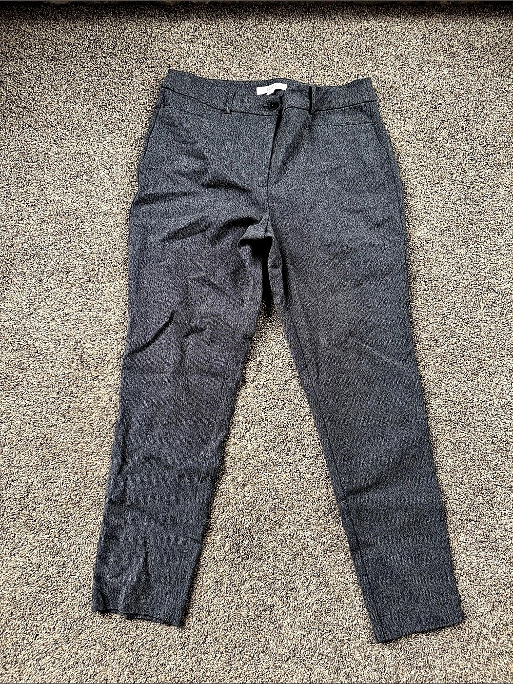 LOFT The Skinny Ankle Pants Gray Size Womens Curvy 10 EUC